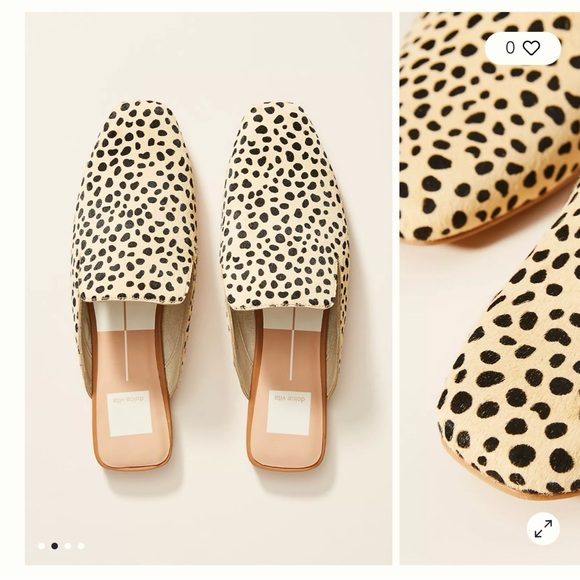 Dolce Vita Brie Cheetah-Print Slip-On Mules in Tan and Black - Picture 4 of 5